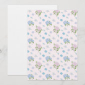 Eenvoudige Elegante Aquarel Hydrangea Bloemen Kaart (Voorkant / Achterkant)