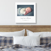 Eenvoudige Elegante Baby Foto Script Naam Canvas P Afdruk (Insitu (Slaapkamer))