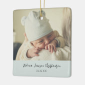 Eenvoudige & elegante Baby's Eerste Verjaardag Ker Keramisch Ornament (Links)