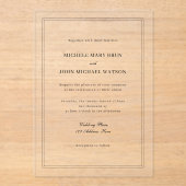 Eenvoudige Elegante Basis Minimal Neutral Lijst We Acryl Uitnodigingen (Voorkant)