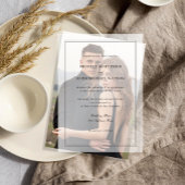 Eenvoudige Elegante Basis Minimal Neutral Lijst We Acryl Uitnodigingen