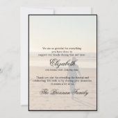 Eenvoudige elegante begrafenis persoonlijke foto b bedankkaart (Achterkant)