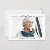 Eenvoudige elegante begrafenisfoto bedankkaart (Voorkant)