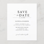 Eenvoudige Elegante Begroting Goedkope Bruiloft Sa Flyer (Achterkant)