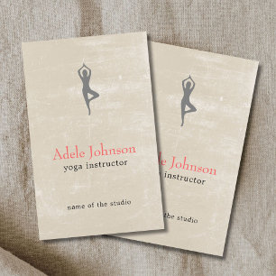 Eenvoudige elegante beige-kraatches Pictogram Yoga Flyer