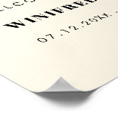 Eenvoudige elegante beste dag ooit bruiloft Welkom Poster (Hoek)