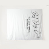 Eenvoudige Elegante Beste Dag Ooit Foto Achtergron Wandkleed (Voorkant (horizontaal))