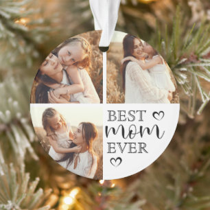 Eenvoudige Elegante Beste Moeder Ooit Schattige Fo Ornament