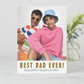 Eenvoudige elegante beste vader ooit | Vaderdag fo Feestdagenkaart (Staand voorkant)