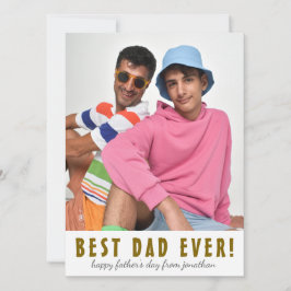 Eenvoudige elegante beste vader ooit | Vaderdag fo Feestdagenkaart