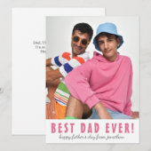Eenvoudige elegante beste vader ooit | Vaderdag fo Feestdagenkaart (Voorkant / Achterkant)