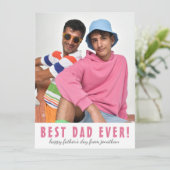 Eenvoudige elegante beste vader ooit | Vaderdag fo Feestdagenkaart (Staand voorkant)