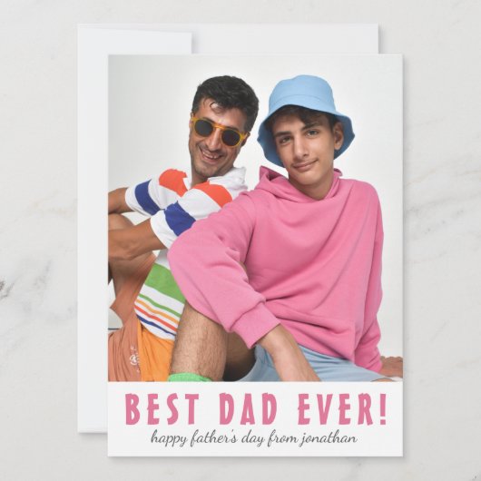 Eenvoudige elegante beste vader ooit | Vaderdag fo Feestdagenkaart (Voorkant)