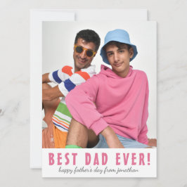Eenvoudige elegante beste vader ooit | Vaderdag fo Feestdagenkaart