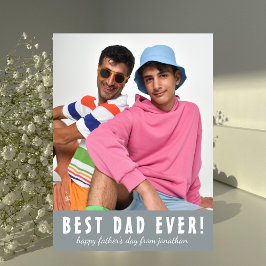 Eenvoudige elegante beste vader ooit | Vaderdag fo Feestdagenkaart