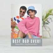 Eenvoudige elegante beste vader ooit | Vaderdag fo Feestdagenkaart (Staand voorkant)