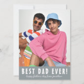Eenvoudige elegante beste vader ooit | Vaderdag fo Feestdagenkaart (Voorkant)