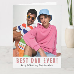 Eenvoudige elegante beste vader ooit   Vaderdag fo Kaart