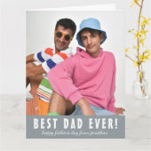 Eenvoudige elegante beste vader ooit | Vaderdag fo Kaart (Gele Bloem)