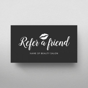 Eenvoudige Elegante Black and White Lips Referral 