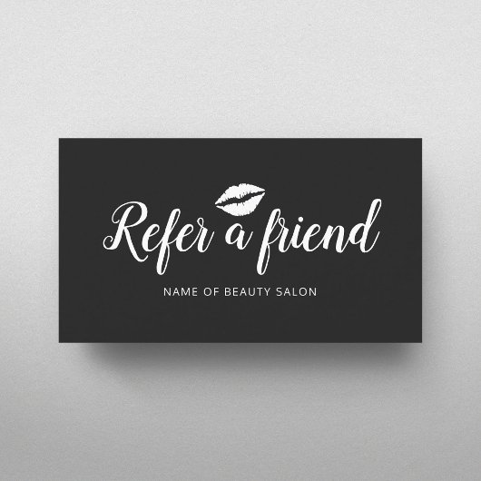 Eenvoudige Elegante Black and White Lips Referral 