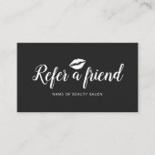 Eenvoudige Elegante Black and White Lips Referral  (Voorkant)