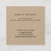 Eenvoudige Elegante Black Kraft Beauty Coupon (Achterkant)