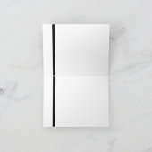 Eenvoudige Elegante Black & White bruiloft dank u Bedankkaart (Binnen)