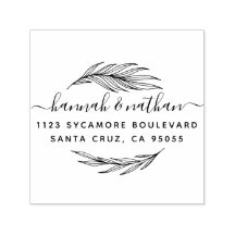 Eenvoudige elegante bladeren | Bruiloft retouradre