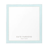 Eenvoudige, elegante, blauw lederen randlaptop notitieblok (Voorkant)