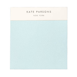 Eenvoudige, elegante, blauw lederen randlaptop notitieblok