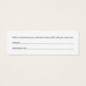 Eenvoudige Elegante Blauw Roze Verwijzende Kaart (Achterkant)