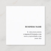 Eenvoudige Elegante Blauwe Faux Gouden Streep Cons Vierkante Visitekaartje (Achterkant)