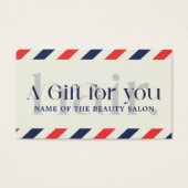 Eenvoudige Elegante Blauwe Rode Gift Schoonheid Visitekaartje (Voorkant)