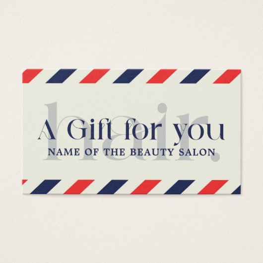 Eenvoudige Elegante Blauwe Rode Gift Schoonheid Visitekaartje (Voorkant)