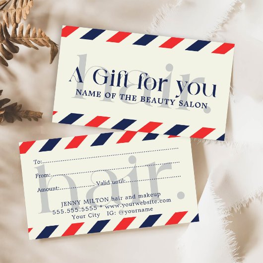 Eenvoudige Elegante Blauwe Rode Gift Schoonheid Visitekaartje