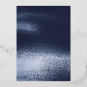 Eenvoudige elegante blauwe verloopbalk Mitzvah - G Folie Uitnodiging (Achterkant)