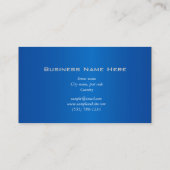 Eenvoudige, elegante blauwe visitekaartjes (Achterkant)