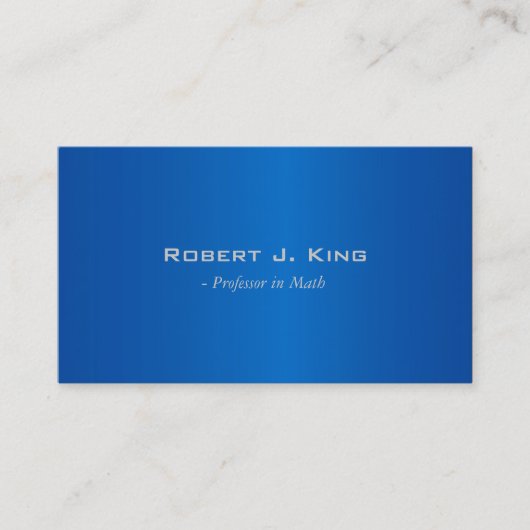 Eenvoudige, elegante blauwe visitekaartjes (Voorkant)