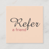 Eenvoudige Elegante Bleek Roze Verwijzing Kaart Be (Voorkant)