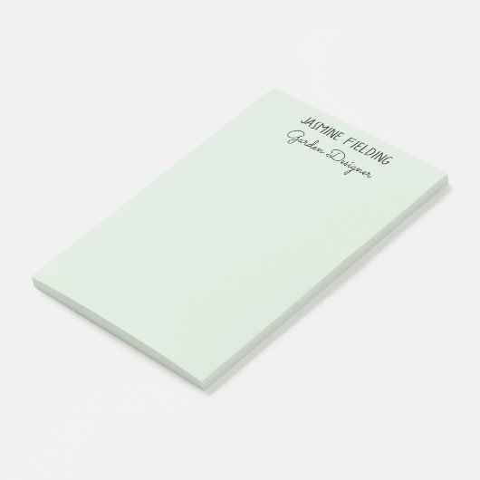 Eenvoudige Elegante Bleke Sage Green Garden Design Post-it® Notes (Schuin)