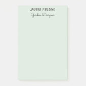 Eenvoudige Elegante Bleke Sage Green Garden Design Post-it® Notes (Voorkant)