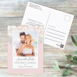 Eenvoudige elegante bloeiende roze roze Bouquet Briefkaart