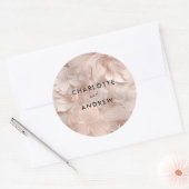 Eenvoudige, elegante bloem ronde sticker (Envelop)