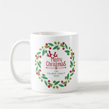 Eenvoudige Elegante Bloemen Kerst Krans Familienaa