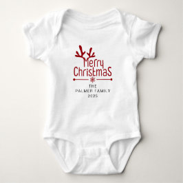 Eenvoudige Elegante Bloemen Kerst Krans Familienaa Romper