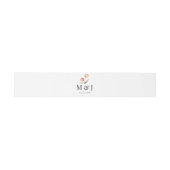 Eenvoudige Elegante Bloemen Tulp Monogram Bruiloft Uitnodigingen Wikkel (Vlak)