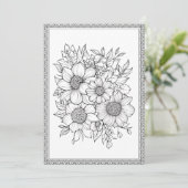 Eenvoudige elegante bloemenkleur uw eigen Wenskaar Bedankkaart (Staand voorkant)