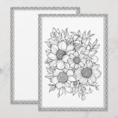 Eenvoudige elegante bloemenkleur uw eigen Wenskaar Bedankkaart (Voorkant / Achterkant)