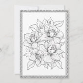 Eenvoudige elegante bloemenkleur uw eigen Wenskaar Bedankkaart (Voorkant)